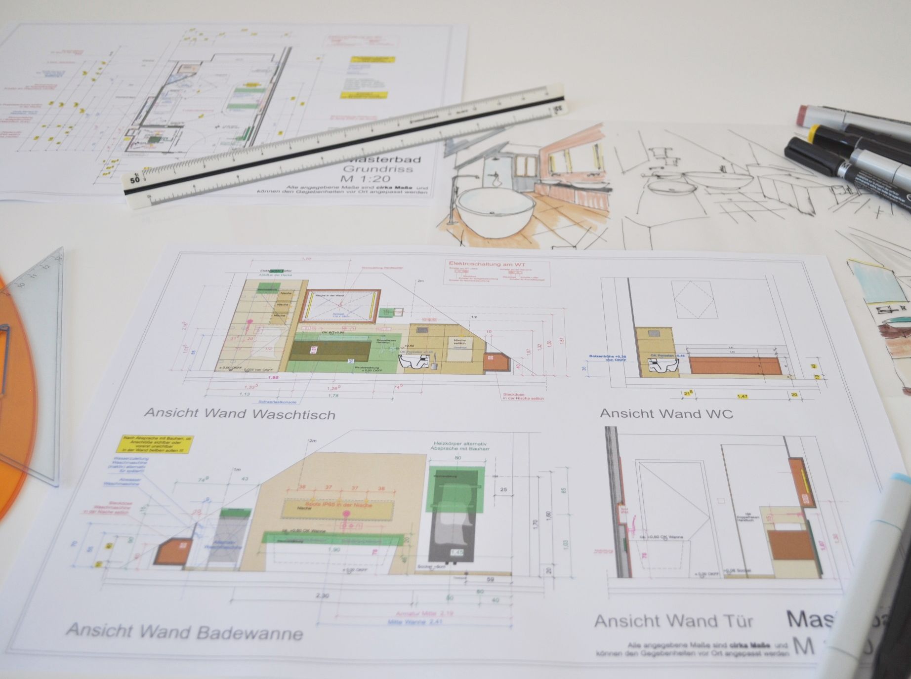 Badarchitektur. Badplanung. Baddesign
